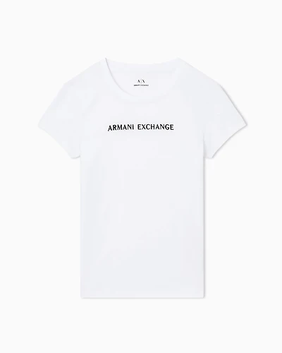 Armani Exchange - Slim Fit T-Shirts, Woman, White, Size:
