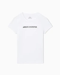 Armani Exchange - Slim Fit T-Shirts, Woman, White, Size: