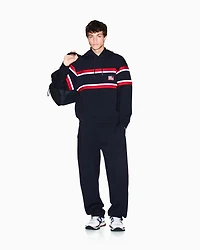 Armani Exchange - Hooded sweatshirt with contrasting stripes, Man, Navy Blue, Size:
