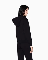 Zip-up fleece mixed fabric