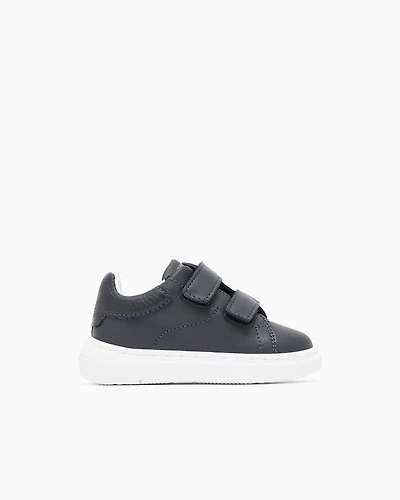 Emporio Armani - Leather sneakers, Boy, Navy Blue, Size: