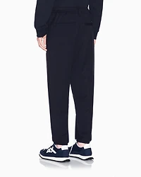 Black cropped trousers with drawstring