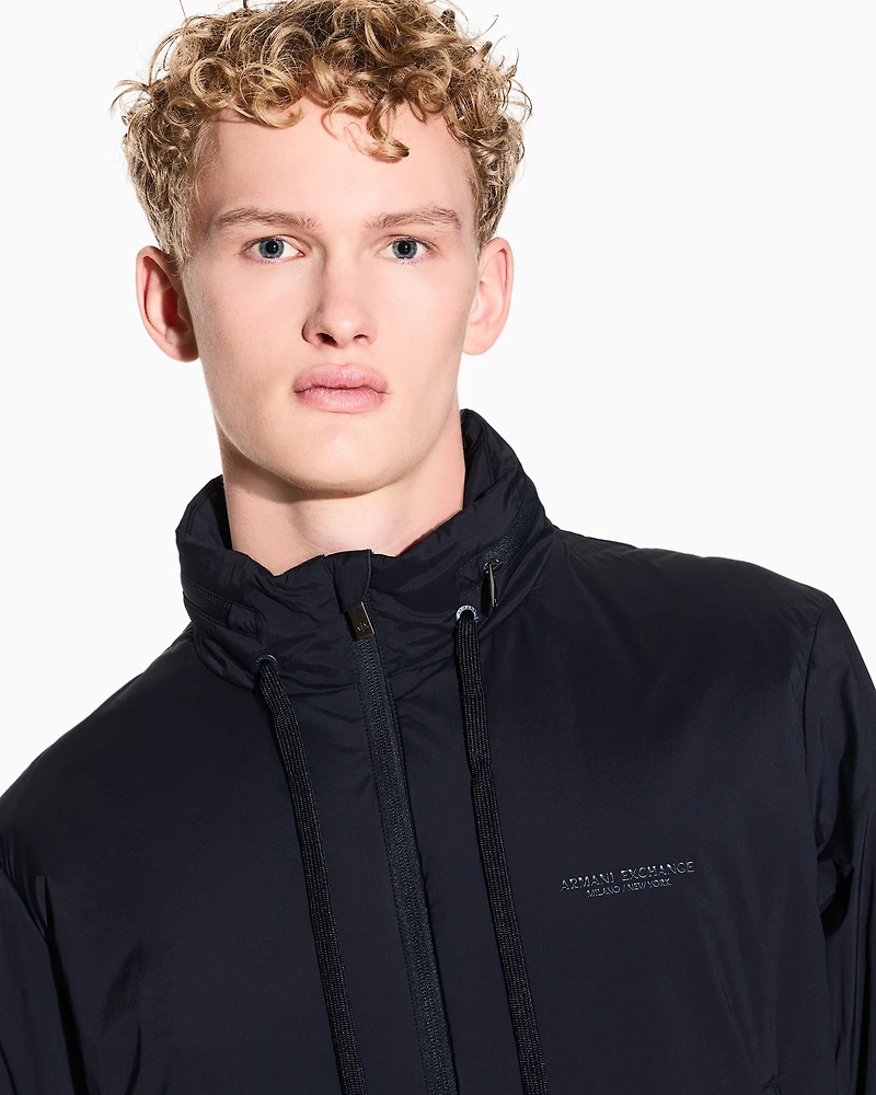 Armani Exchange - Stretch nylon jacket, Man, Navy Blue, Size: