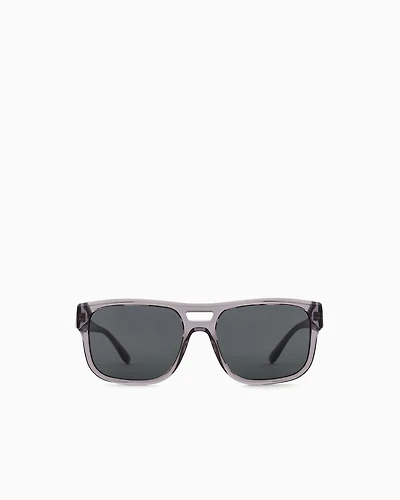 Emporio Armani - Men’s pillow sunglasses, Man, Grey, Size: 57L