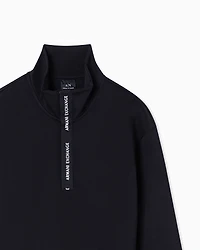 Sweatshirt with high neck and buttons