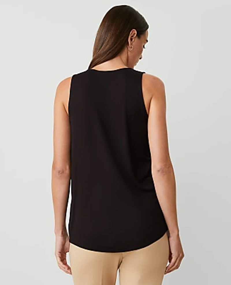 Ann Taylor Petite Mixed Jersey Tank Top Women's