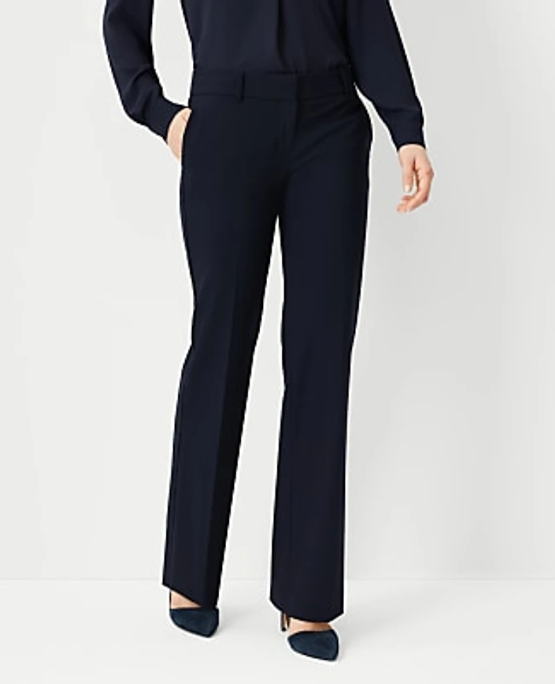 Ann Taylor The Trouser in Seasonless Stretch Size 0 Perfect Navy Women's