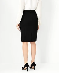 Ann Taylor The Tall Seamed Pencil Skirt Seasonless Stretch Core Black Women's