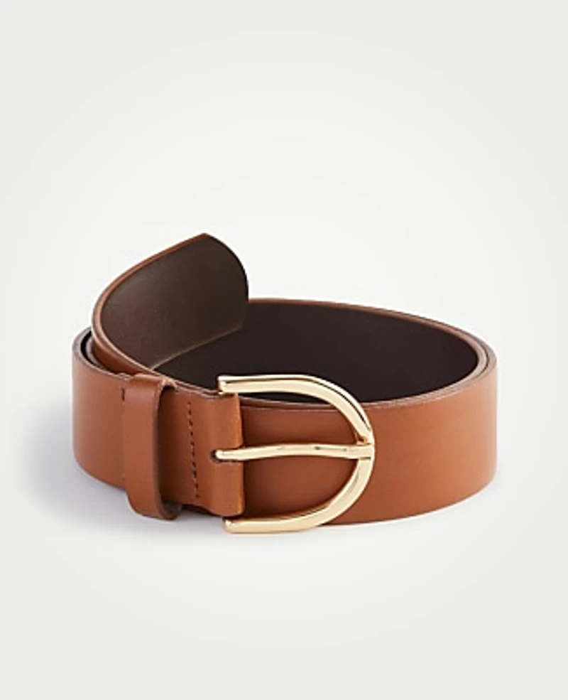 Ann Taylor Wide Leather Trouser Belt Women's