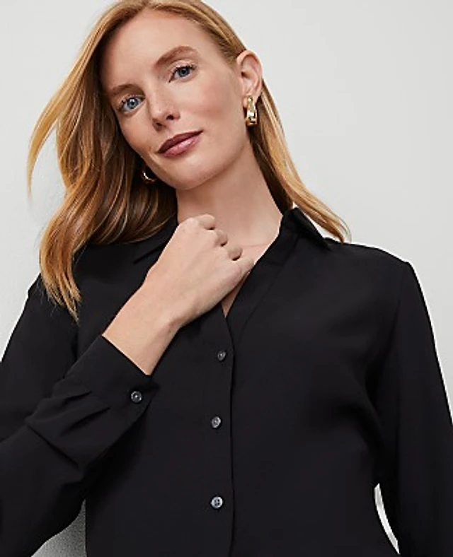 Ann Taylor Essential Shirt Satin Women's