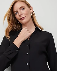 Ann Taylor Satin Essential Shirt Women's