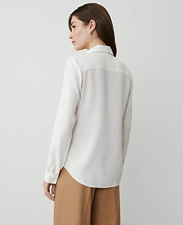 Ann Taylor Essential Shirt Satin Women's