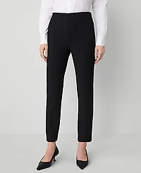 Ann Taylor The Petite Side Zip Ankle Pant Bi-Stretch Black Women's