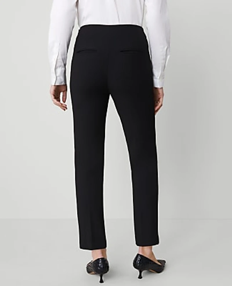 Ann Taylor The Petite Side Zip Ankle Pant Bi-Stretch Black Women's