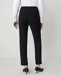 Ann Taylor The Petite Side Zip Ankle Pant Bi-Stretch Black Women's