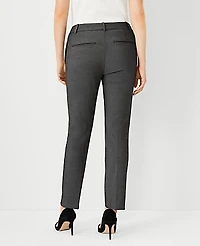 Ann Taylor The Petite Ankle Pant Bi-Stretch - Curvy Fit Dark Grey Women's