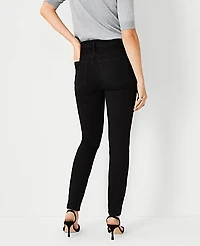 Ann Taylor Tall Mid Rise Skinny Jeans in Jet Black Wash Size 0 Women's