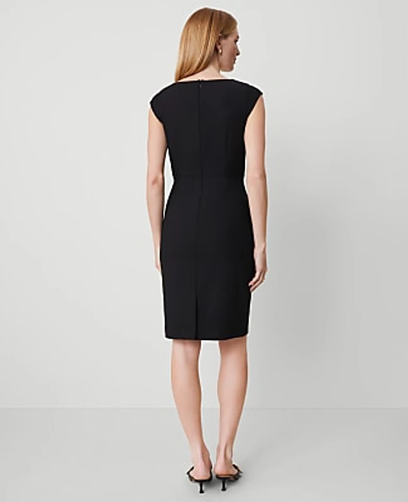 Ann Taylor The Scoop Neck Dress Bi-Stretch Black Women's