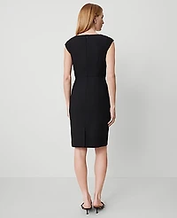 Ann Taylor The Scoop Neck Dress Bi-Stretch Black Women's