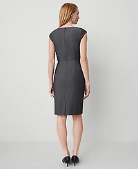 Ann Taylor The Scoop Neck Dress Bi-Stretch Dark Grey Women's