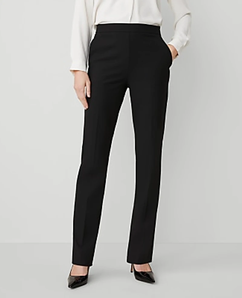 Ann Taylor The Petite Side Zip Straight Pant Bi-Stretch Women's