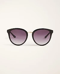 Ann Taylor Round Sunglasses Black Women's