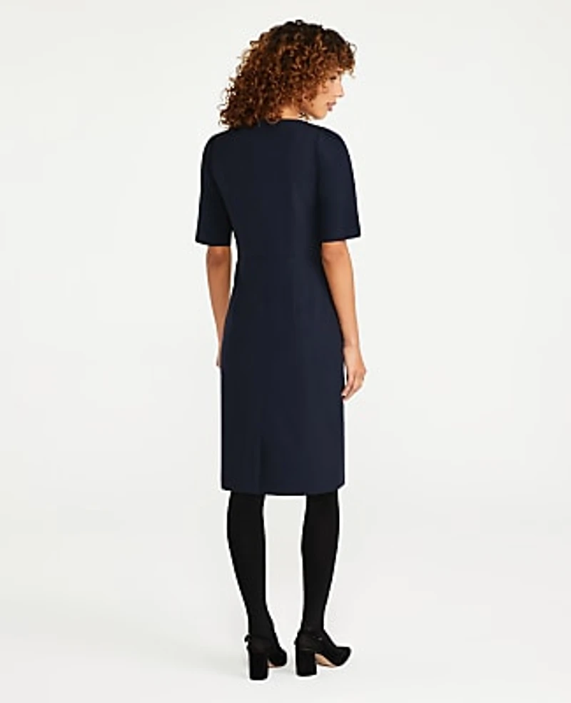 Ann Taylor The Petite Square Neck Sheath Dress Seasonless Stretch Women's