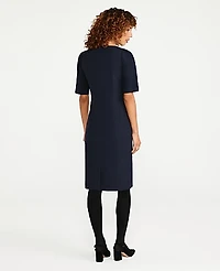 Ann Taylor The Petite Square Neck Sheath Dress Seasonless Stretch Women's