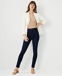 Ann Taylor Petite Sculpting Pocket Highest Rise Skinny Jeans in Classic Dark Indigo Wash Size 00 Women's