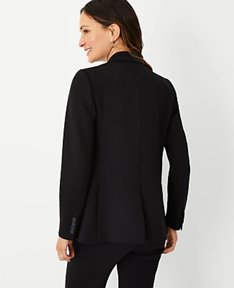 Ann Taylor The Two Button Blazer in Double Knit Size 0 Black Women's