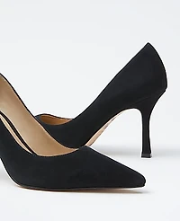 Ann Taylor Mila Suede Pump Shoes Black Women's