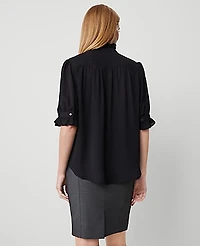 Ann Taylor Petite Ruffle Collar Shirt Women's