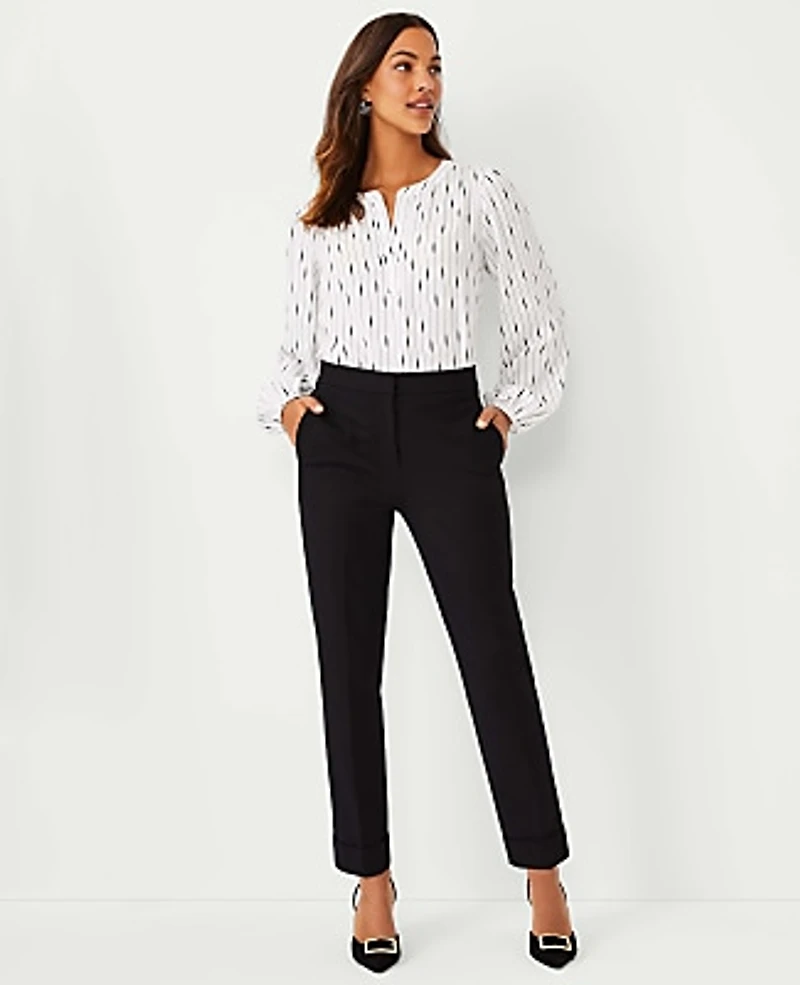 Ann Taylor The Petite High Rise Eva Ankle Pant Cappuccino Tan Women's