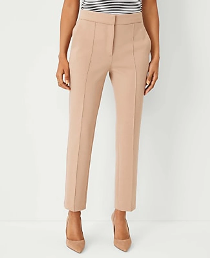 Ann Taylor The Tall Ankle Pant Double Knit Natural Camel Women's