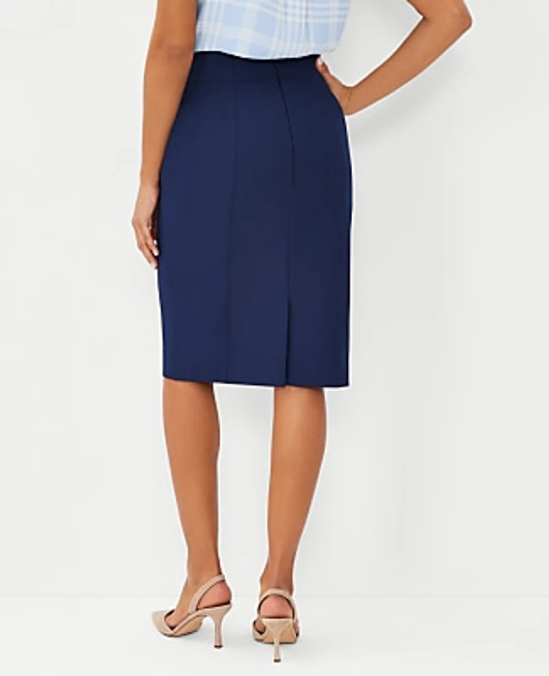 Ann Taylor The Seamed Pencil Skirt Bi-Stretch Pure Sapphire Women's