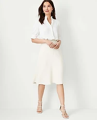 Ann Taylor The Flare Skirt Fluid Crepe Women's