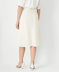 Ann Taylor The Flare Skirt Fluid Crepe Ivory Whisper Women's