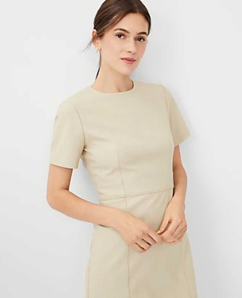 Ann Taylor The Short Sleeve Sheath Dress Bi-Stretch Women's