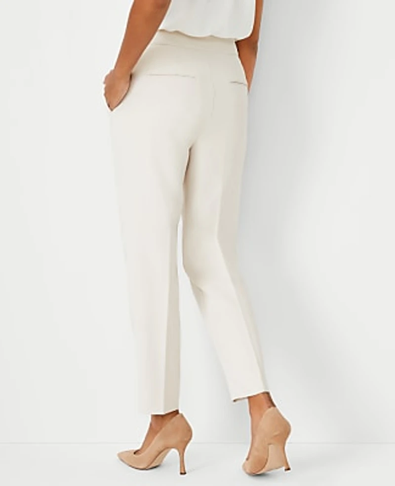 Ann Taylor The Side Zip Ankle Pant Fluid Crepe Ivory Whisper Women's