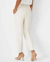 Ann Taylor The Side Zip Ankle Pant Fluid Crepe Ivory Whisper Women's