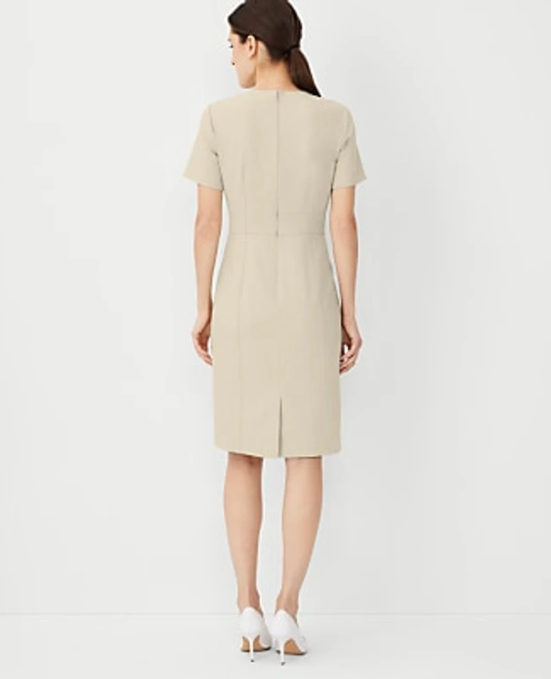 Ann Taylor The Short Sleeve Sheath Dress Bi-Stretch — Curvy Fit Women's