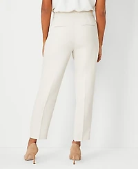 Ann Taylor The Side Zip Ankle Pant Fluid Crepe — Curvy Fit Ivory Whisper Women's