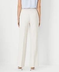 Ann Taylor The Side Zip Trouser Fluid Crepe — Curvy Fit Ivory Whisper Women's
