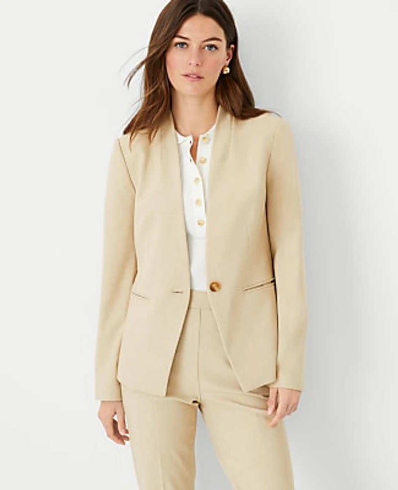 Ann Taylor The Petite Cutaway Blazer Bi-Stretch Women's