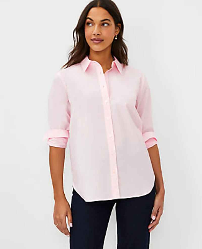 Ann Taylor Relaxed Perfect Shirt Size 2XL Pale Petal Women's