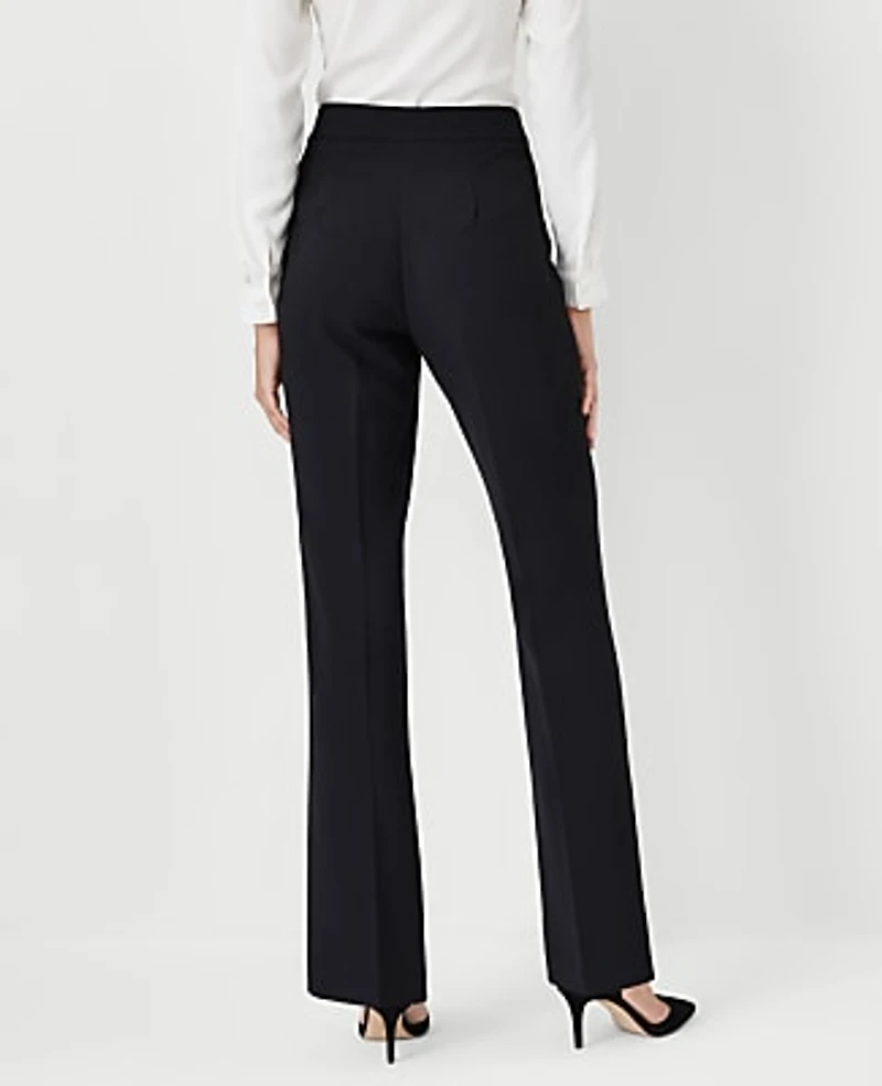 Ann Taylor The Petite Side Zip Trouser Fluid Crepe — Curvy Fit Black Women's