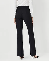 Ann Taylor The Petite Side Zip Trouser Fluid Crepe — Curvy Fit Black Women's