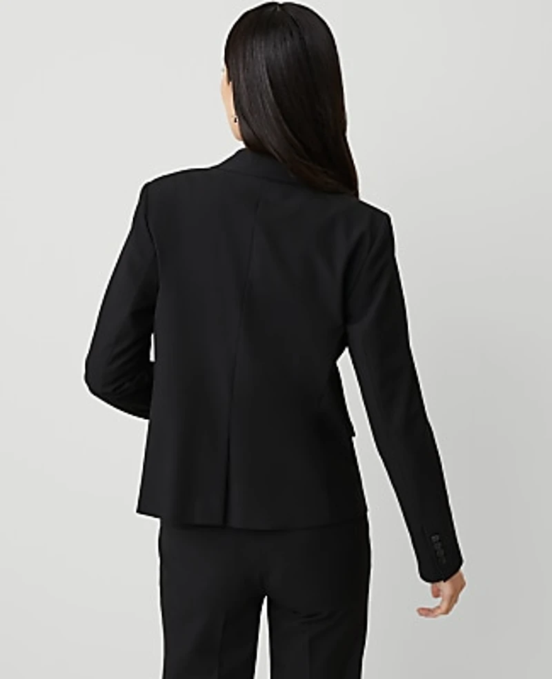Ann Taylor The Notched Single Button Blazer Seasonless Stretch Women's