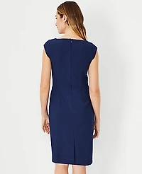 Ann Taylor The Scoop Neck Zip Pocket Dress Bi-Stretch Pure Sapphire Women's