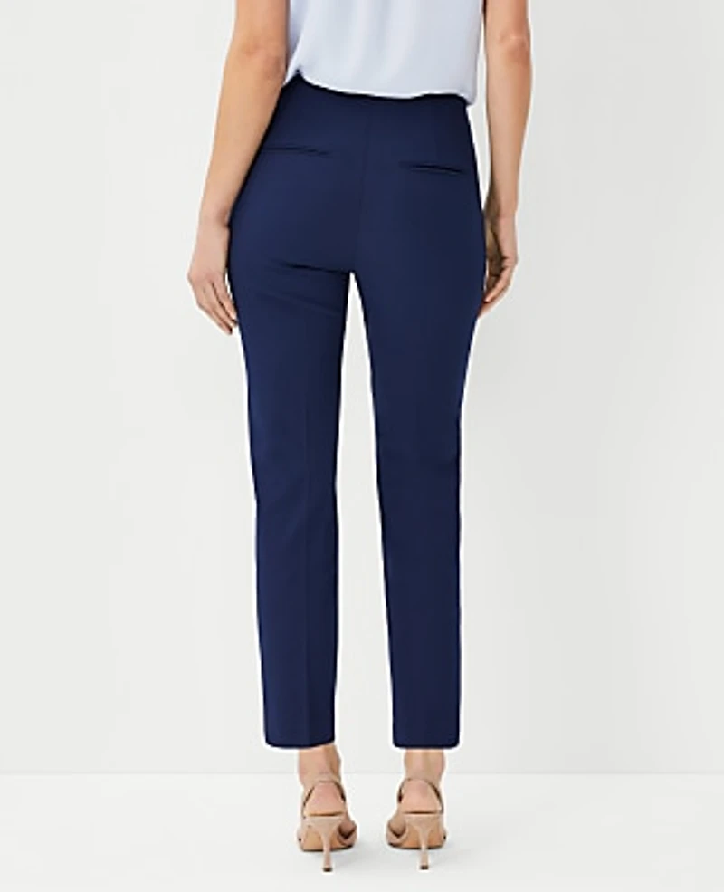 Ann Taylor The Petite Side Zip Ankle Pant Bi-Stretch — Curvy Fit Pure Sapphire Women's